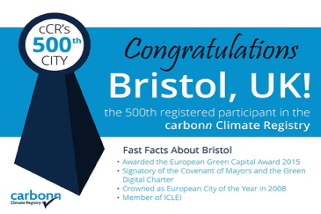 Bristol se torna a 500ª Cidade a reportar no Registro Climático Carbonn