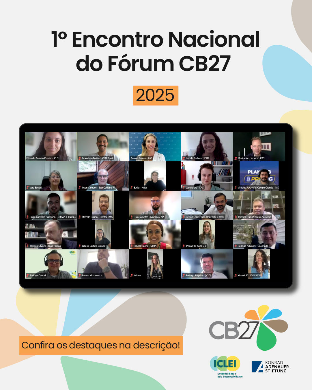1º Encontro de 2025 do Fórum CB27 reforça o papel central das capitais brasileiras na agenda climática