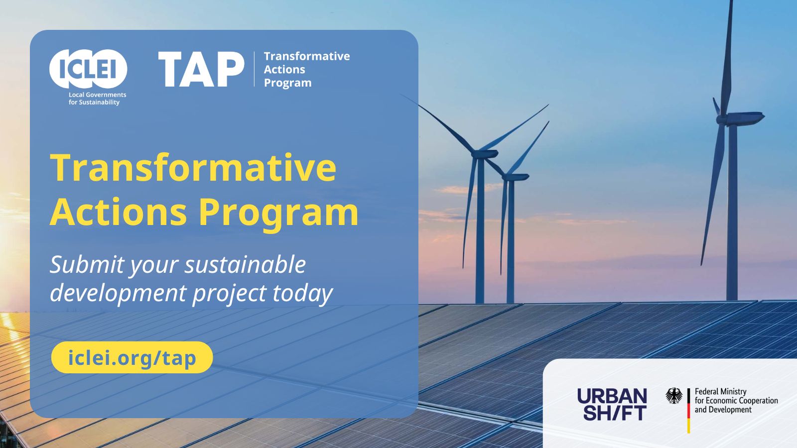 Está aberto o período de inscrições de projetos para o TAP Brasil: Impulsione seu projeto climático com o apoio do ICLEI