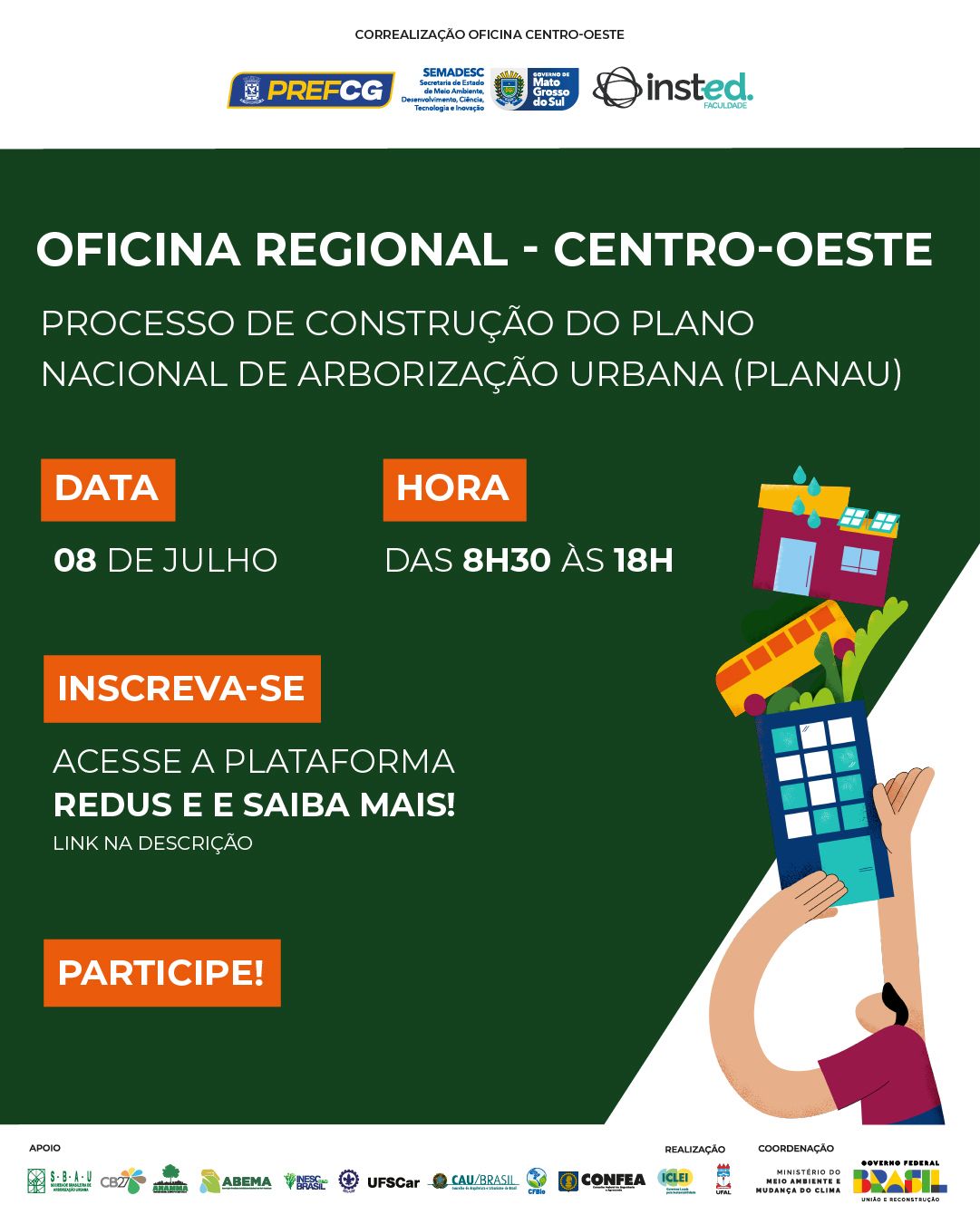 Última oficina participativa do Plano Nacional de Arborização Urbana acontece em Campo Grande