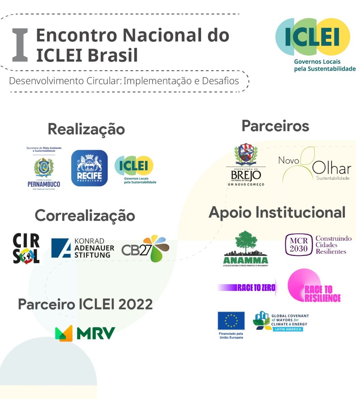 Recife sedia I Encontro Nacional do ICLEI Brasil – Desenvolvimento Circular: Implementação e Desafios