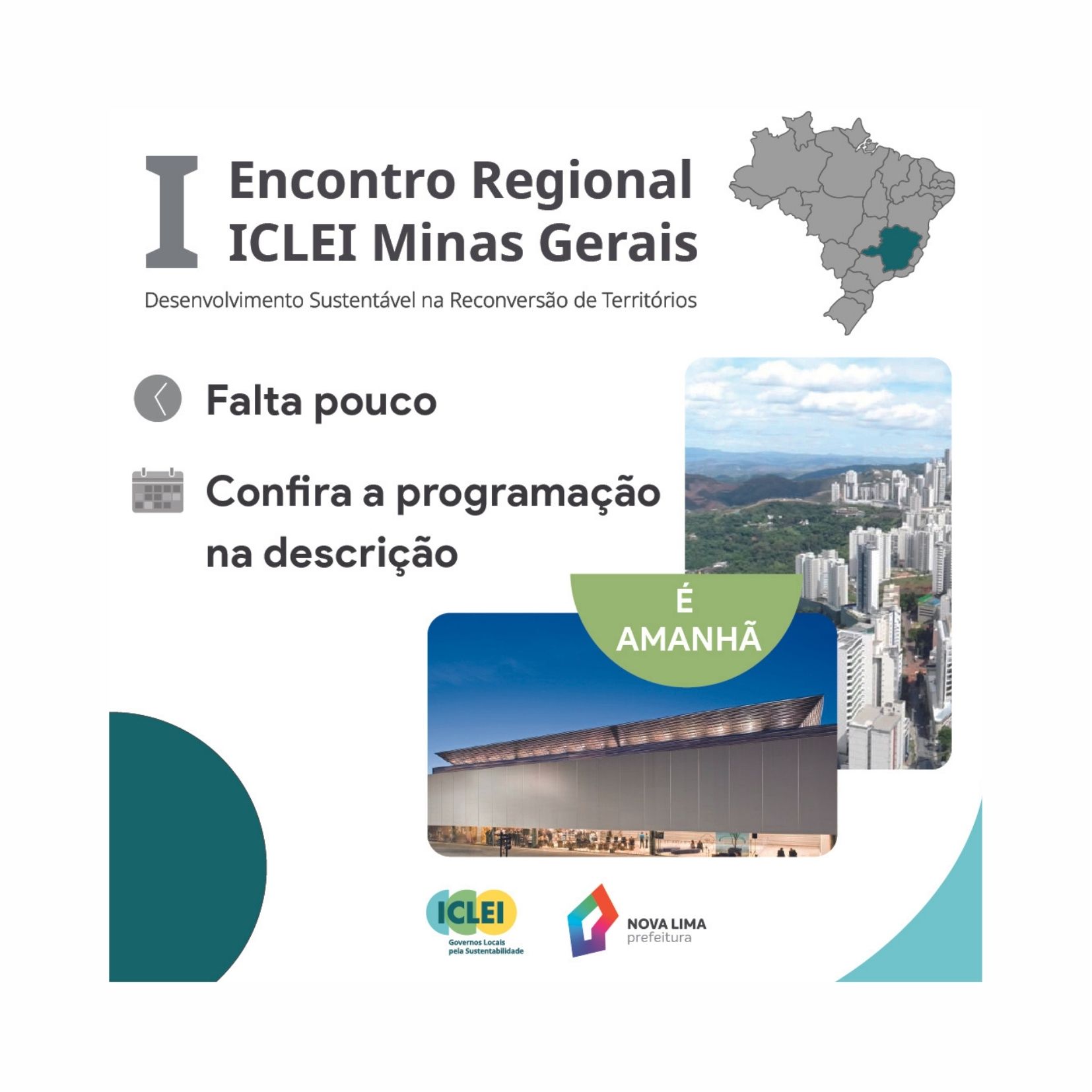 I Encontro Regional do ICLEI Minas Gerais em parceria com Nova Lima vai começar e a programação conta com painelistas internacionais