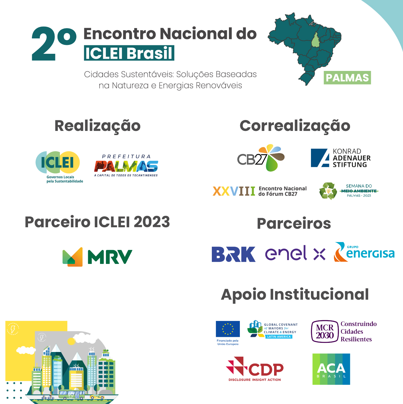 Palmas sedia o 2º Encontro Nacional do ICLEI Brasil de 6 a 8 de junho